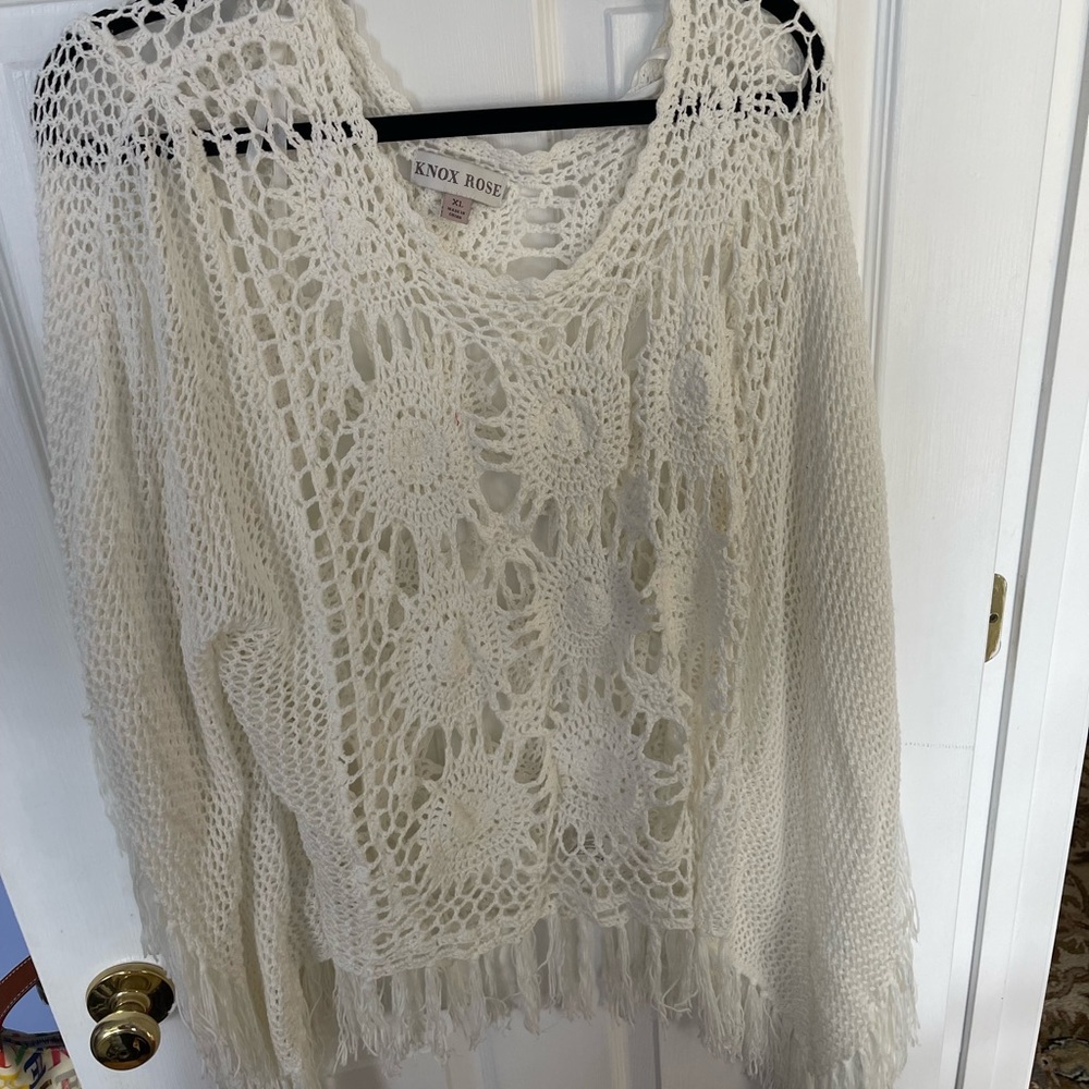 Knit poncho